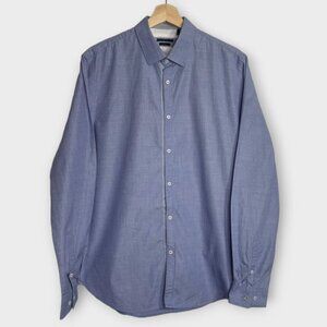 IKKS Men's Long Sleeve Button Up Dress Shirt Size L